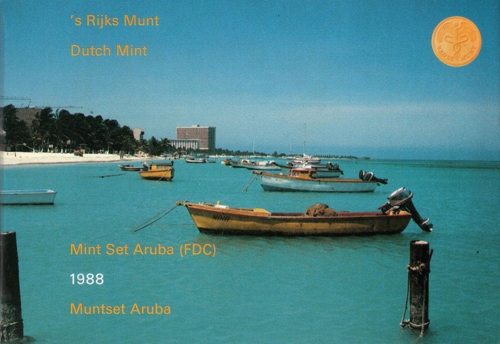 jaarsets Rijks Munt Aruba (1986 + 1988, ook los), Ophalen of Verzenden, Koningin Beatrix, Overige waardes, Setje