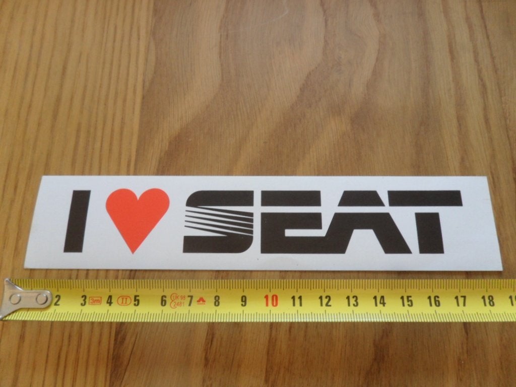 sticker I love  SEAT  *, Ophalen of Verzenden, Zo goed als nieuw