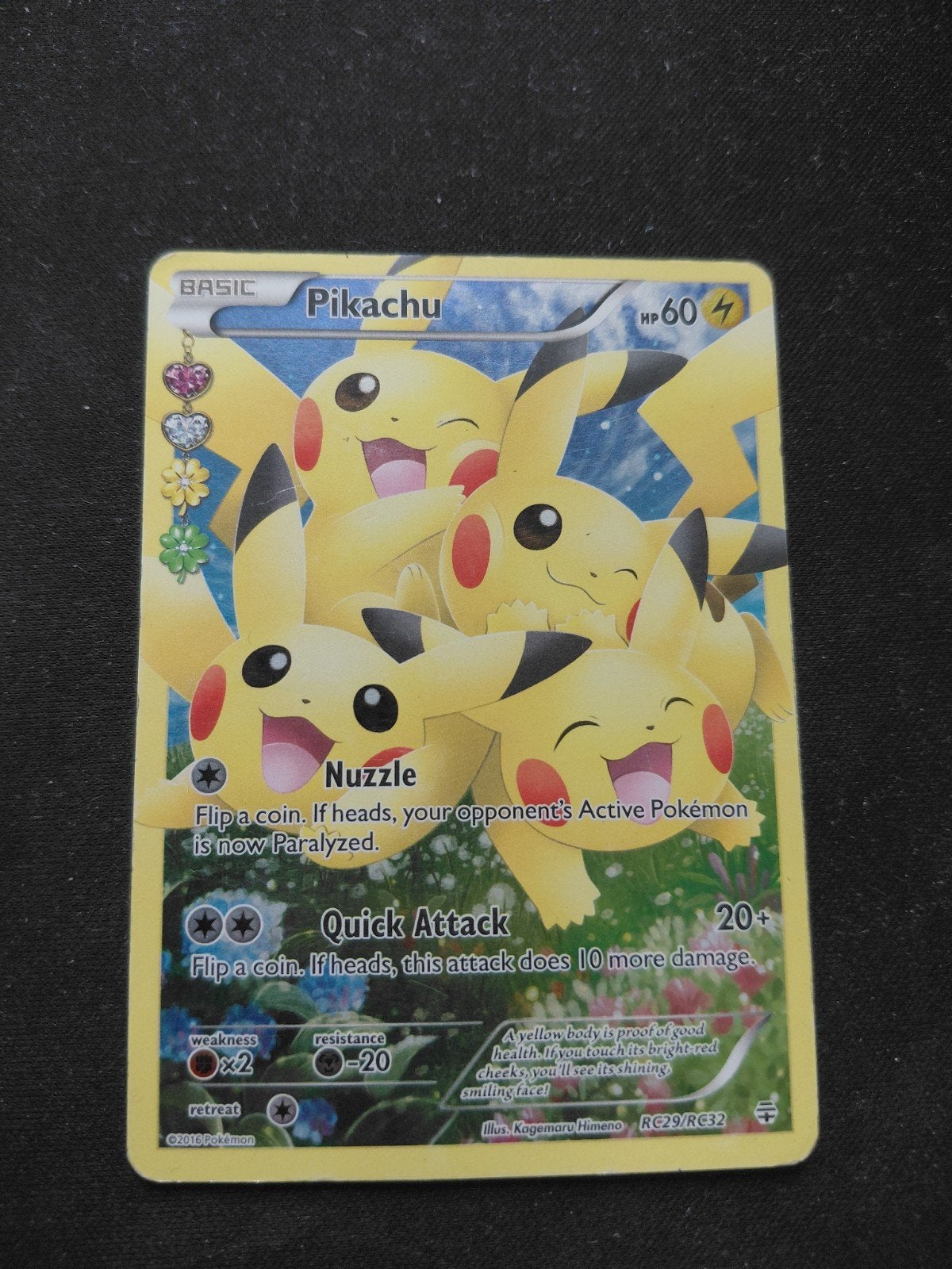 Pokemonkaart Pikachu full art Rc29/Rc32, Hobby en Vrije tijd, Ophalen of Verzenden, Zo goed als nieuw, Losse kaart