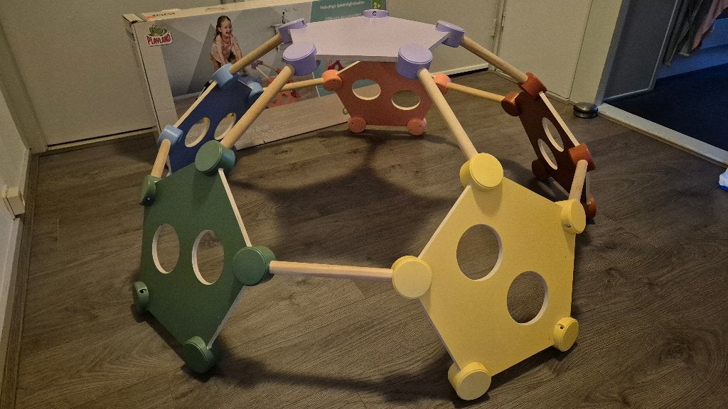 Houten klimkoepel, Kinderen en Baby's, Speelgoed | Buiten | Speeltoestellen, Ophalen, Zo goed als nieuw