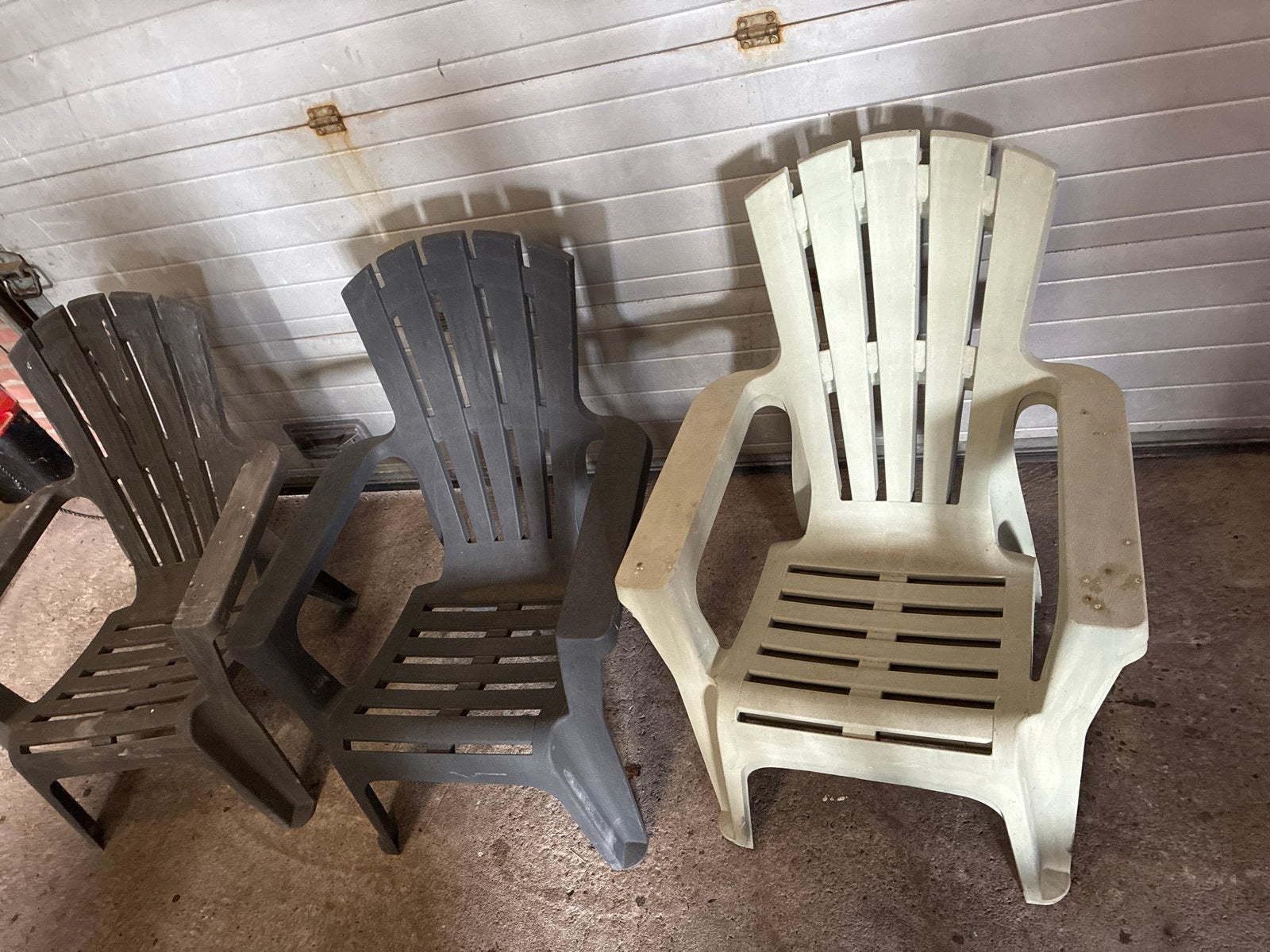 4x Tuinstoel - Comfortabele Plastic Adirondack Stoelen, Ophalen, Gebruikt, Plastic