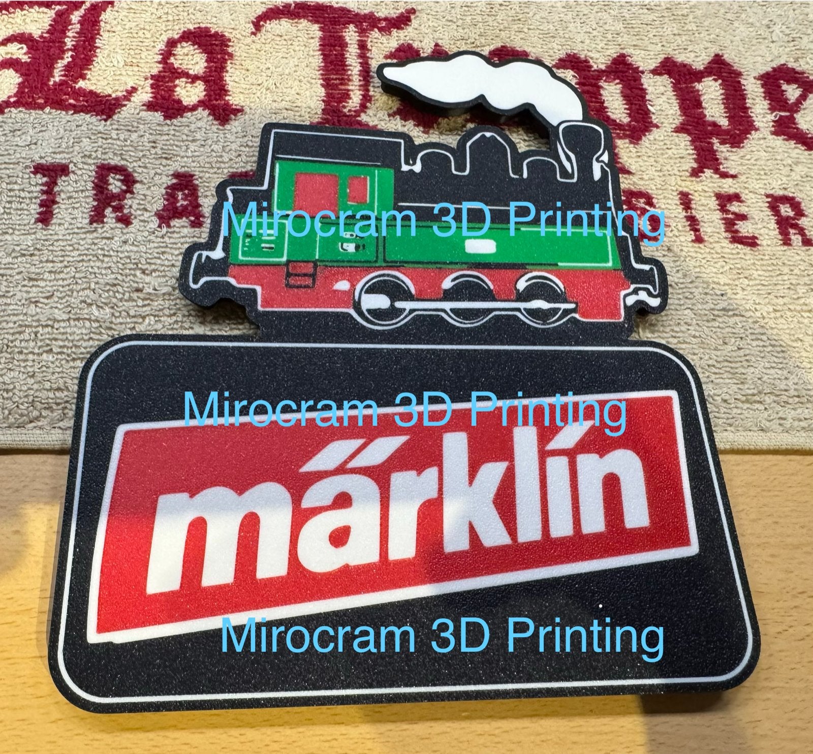 Märklin Trein Logo 3D Geprint - Diverse Maten, Verzenden, Nieuw, Overige typen, Märklin