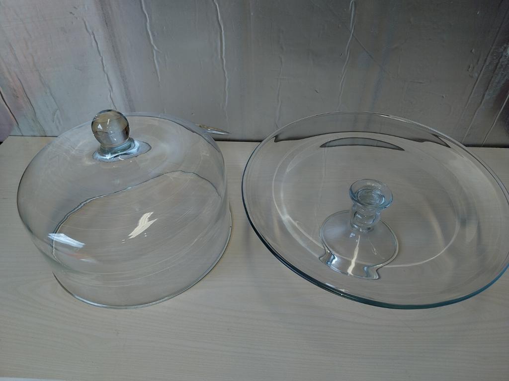 Royal Leerdam Deli & Deco Glazen Taartplateau met Stolp 33cm, Ophalen, Glas, Overige stijlen, Schaal of Schalen