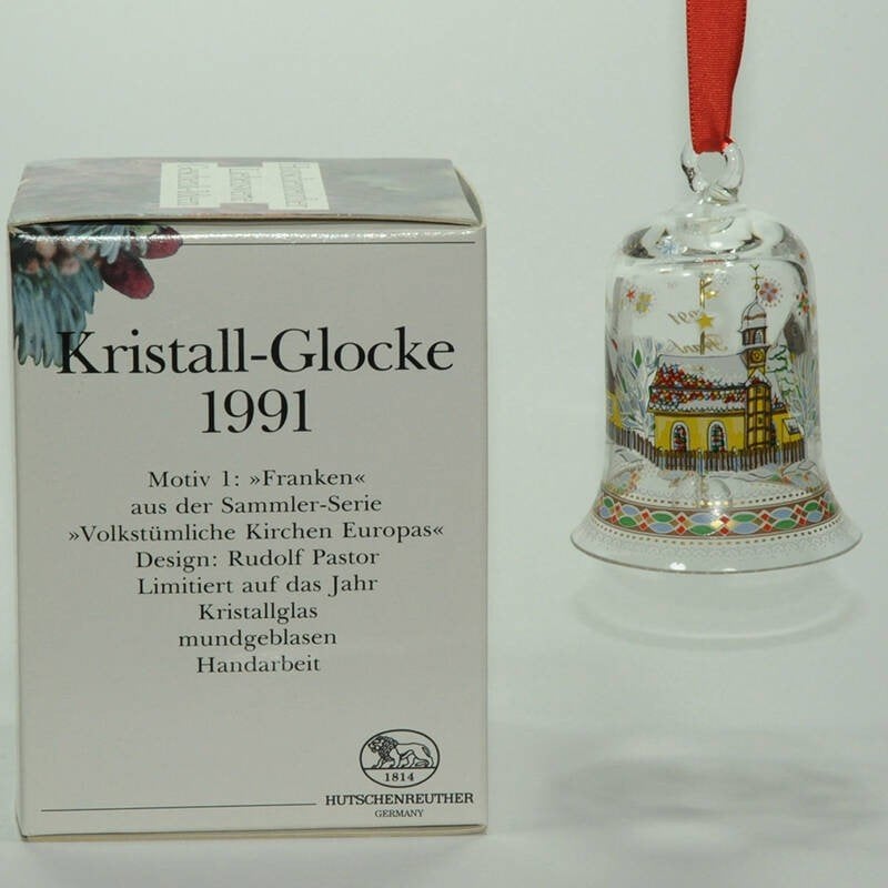 Hutschenreuther Kerstklokjes kristal 1991-1999 €25 p/st, Diversen, Kerst, Ophalen of Verzenden, Zo goed als nieuw