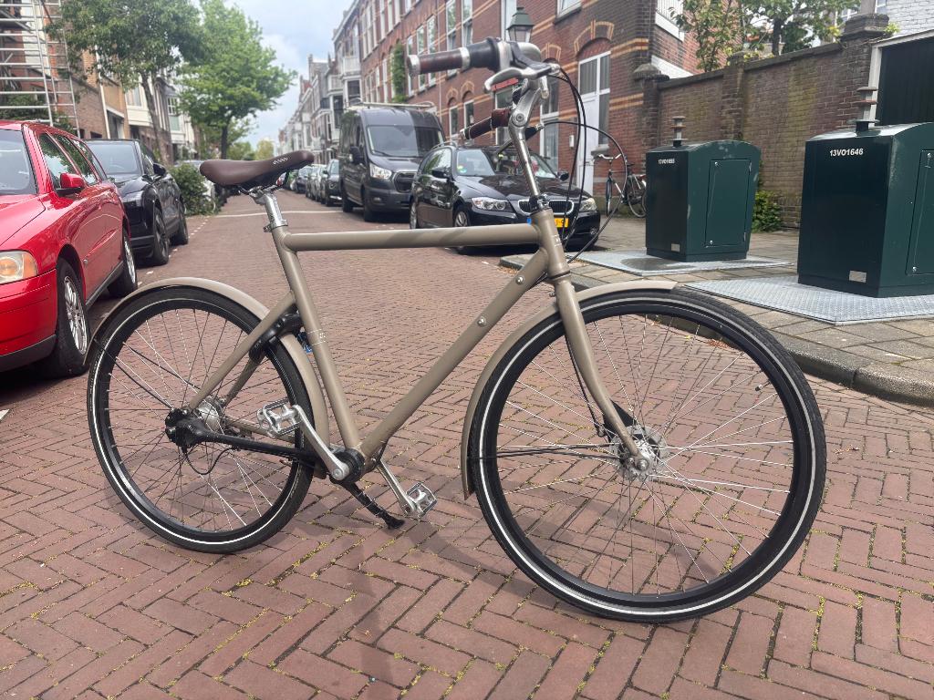 Herenfiets Brik Brut: cardanas, Versnellingen, Zo goed als nieuw, 61 tot 65 cm, Schijfrem