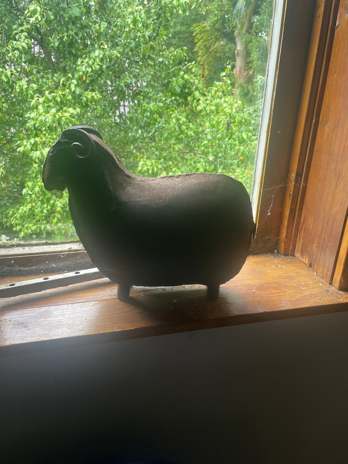 Decoratief schaap/ram beeld - gietijzer, Antiek en Kunst, Ophalen
