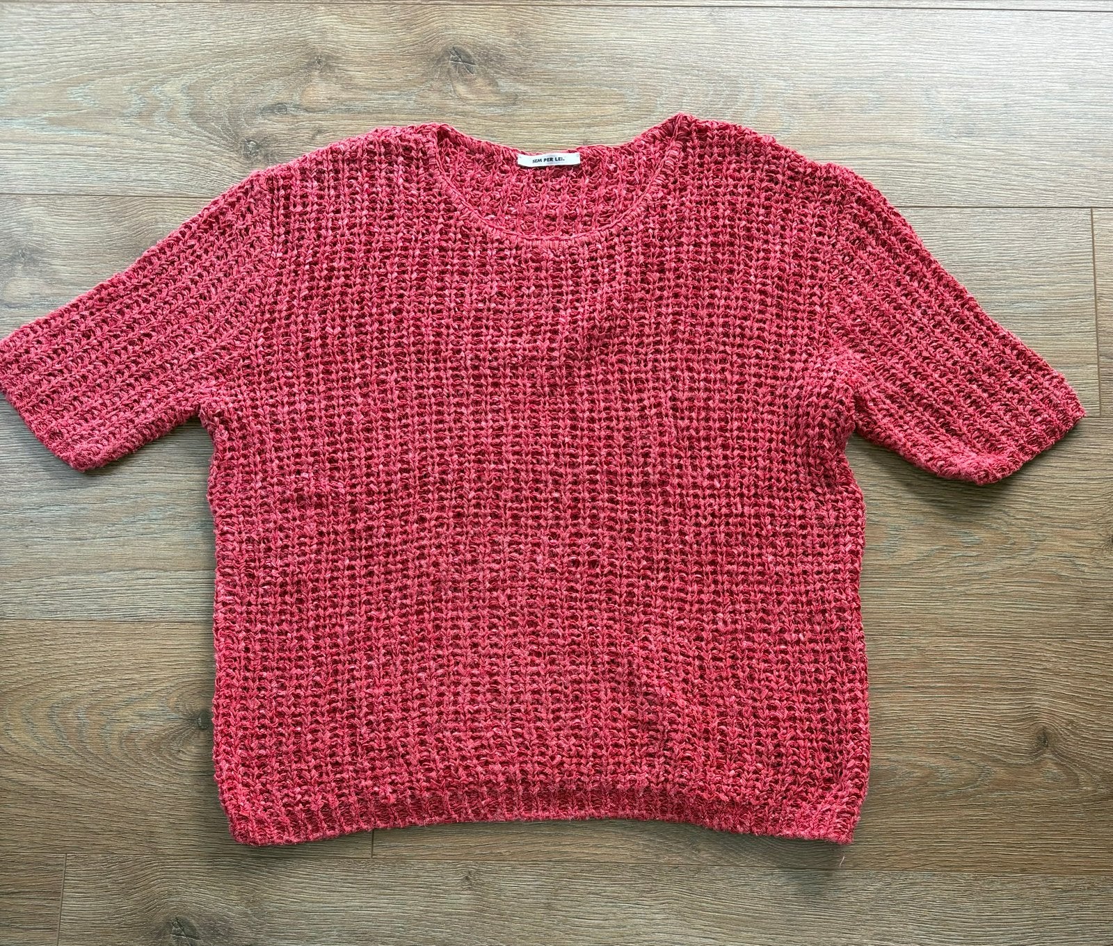 Sem Per Lei rood/ oranje gebreide trui -, Ophalen of Verzenden, Gedragen, Maat 42/44 (L), Rood