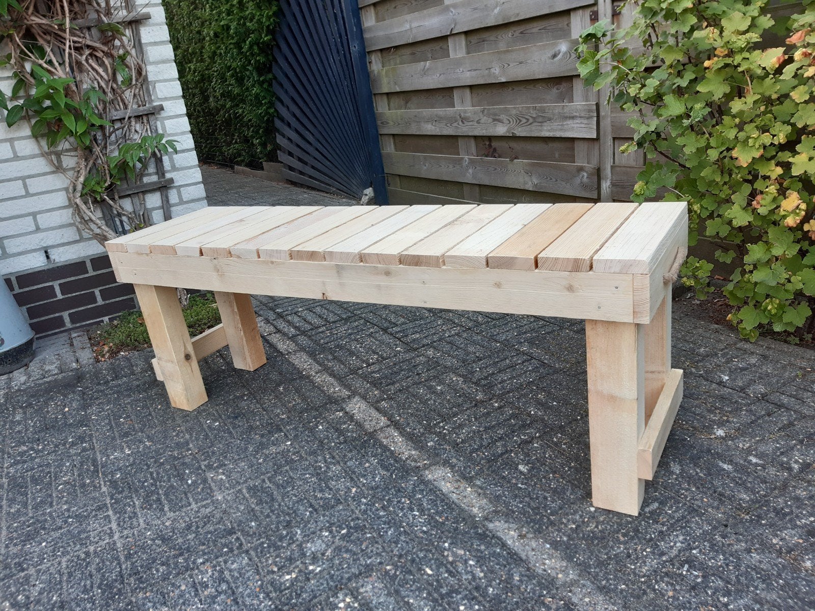 tuinbankje, houten bankje, bank,gerecycled hout, duurzaam., Ophalen, Nieuw, Hout