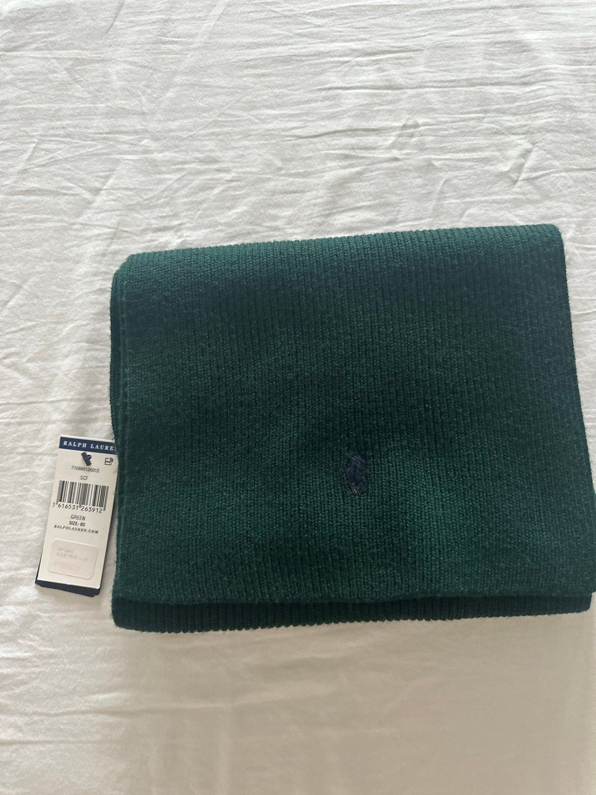 Nieuwe Ralph Lauren sjaal - Donkergroen, Verzenden, Nieuw, Sjaal