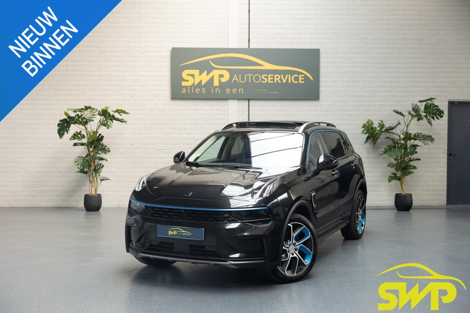 Lynk & Co 01 1.5 | PHEV | Zwart | 98.5 % SoH | Pano | 360 |, Auto's, Stof, Gebruikt, Euro 6, Zwart
