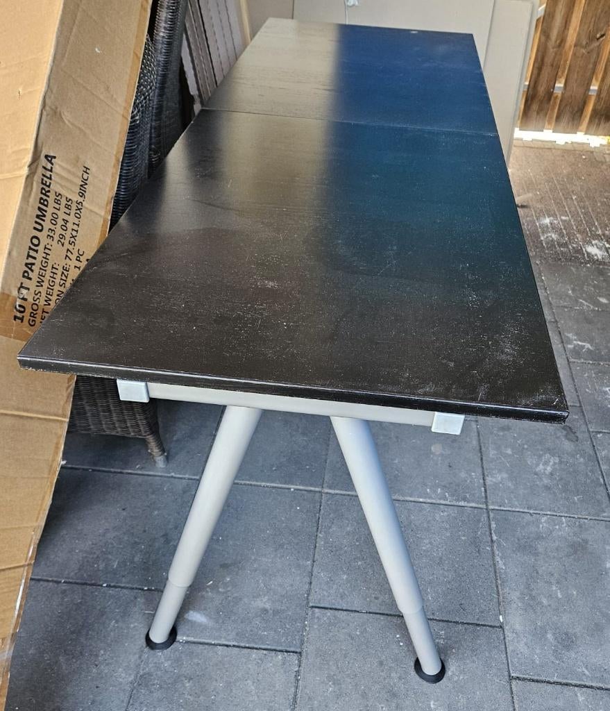 Ikea Galant Bureau 160x80, Ophalen, 160 cm, Gebruikt, In hoogte verstelbaar