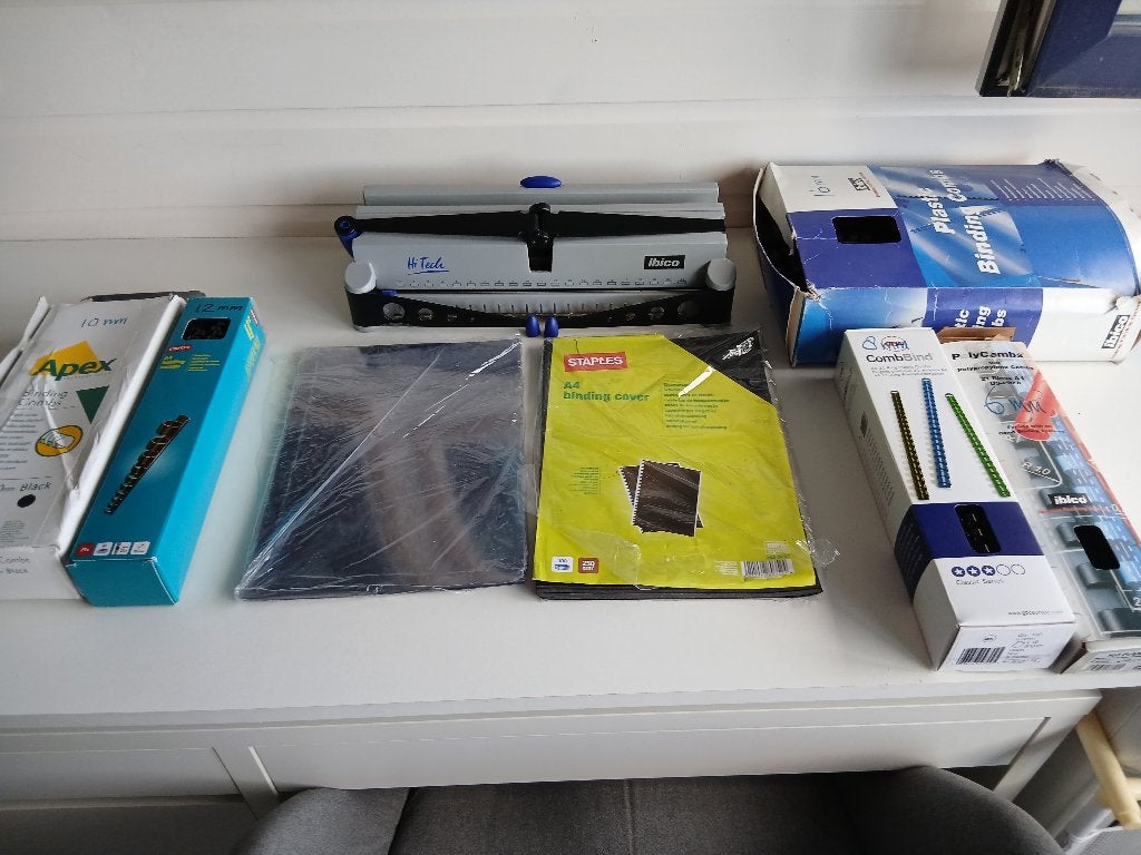 Inbindmachine inc alle toebehoren, Diversen, Bureau-accessoires, Gebruikt, Ophalen of Verzenden