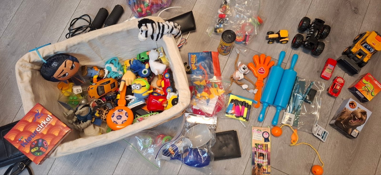 Speelgoed mand met diverse speeltjes, Ophalen of Verzenden, Gebruikt, Jongen of Meisje