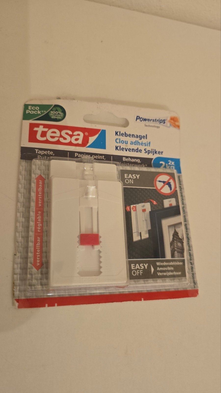 Tesa Kleefnagel Powerstrips - Verstelbaar & Verwijderbaar, Ophalen