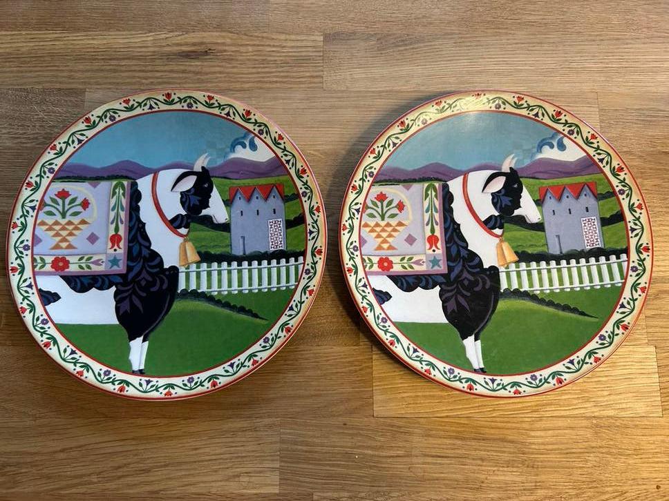 Zeldzaam Jim Shore Barnyard servies, 8 delig, Ophalen, Keramiek, Zo goed als nieuw, Overige stijlen