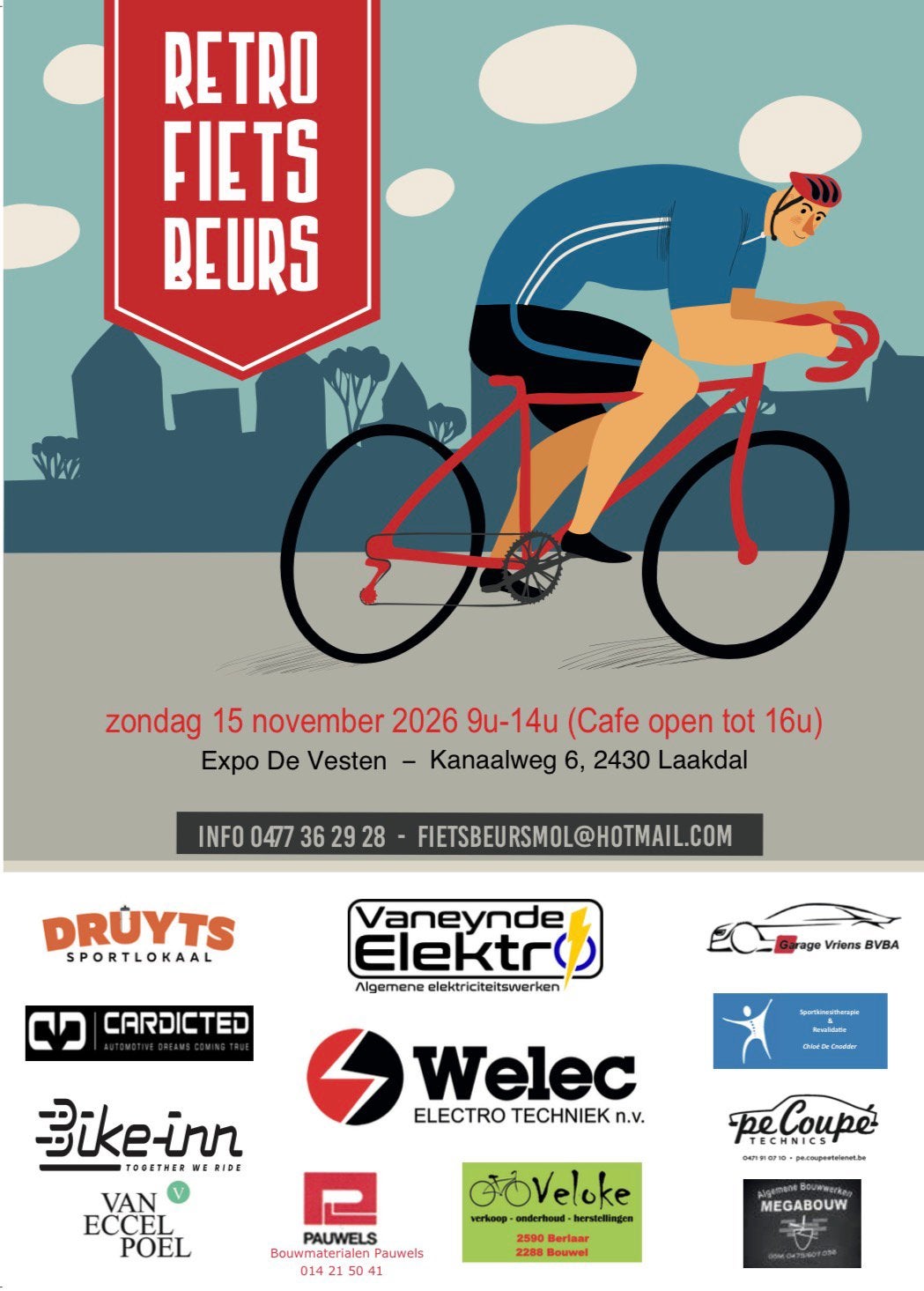 Retro fiets beurs 15 november 2026, Fietsen en Brommers, Ophalen