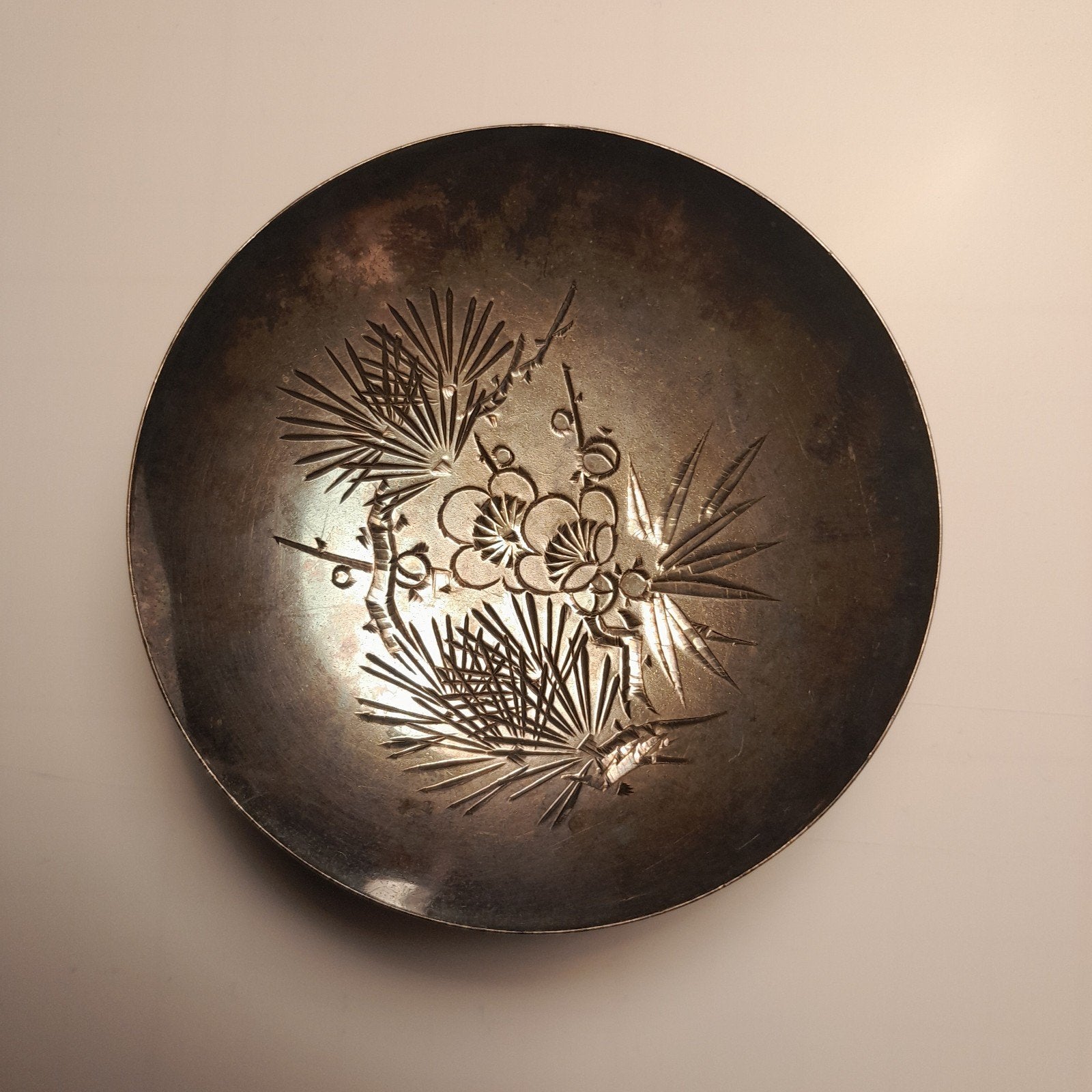 Antiek Japans Sake Schaaltje Puur Zilver (純銀 Jungin) 44,5 gr, Ophalen of Verzenden