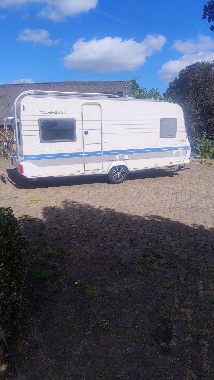 mooie hobby 495 caravan excellent met mooie voortent, Rondzit, Hobby, Frans bed, Particulier