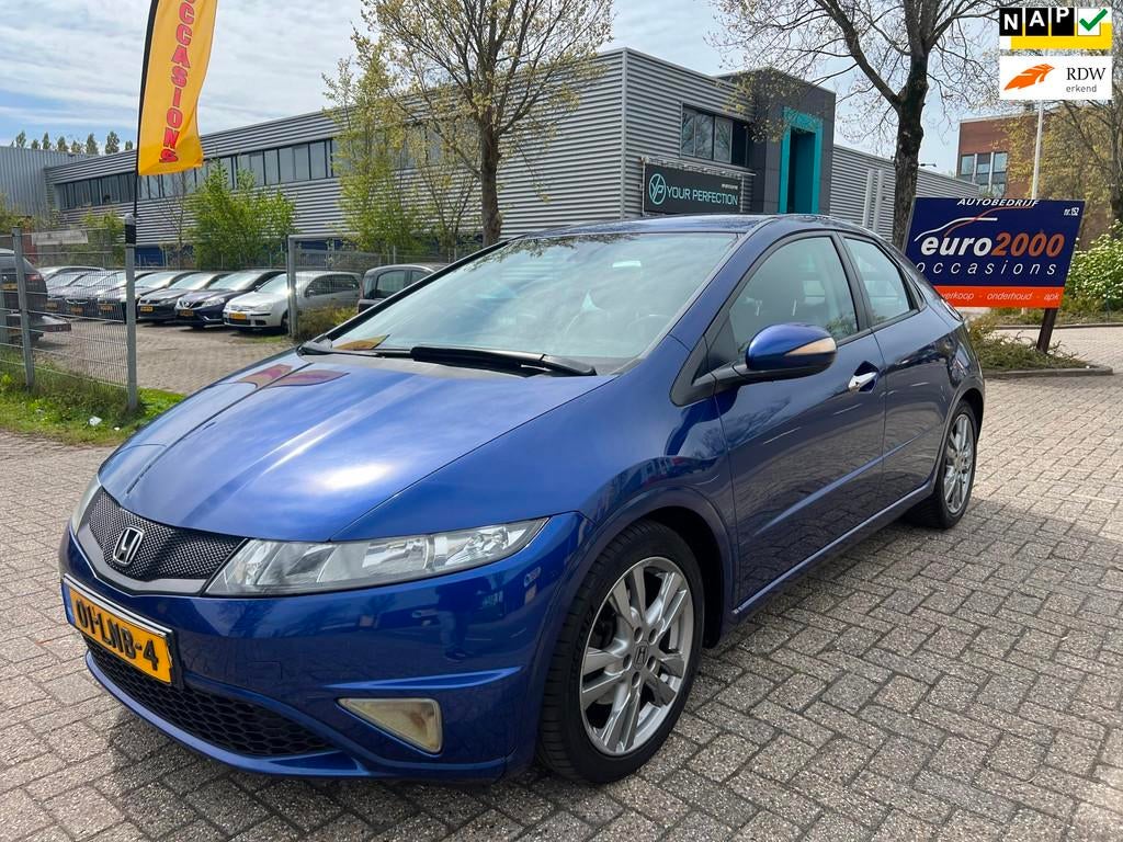 Honda Civic 1.8 Style Mode - NAVIGATIE - NIEUWE APK - NETJES, Auto's, Voorwielaandrijving, Euro 5, 15 km/l, Gebruikt