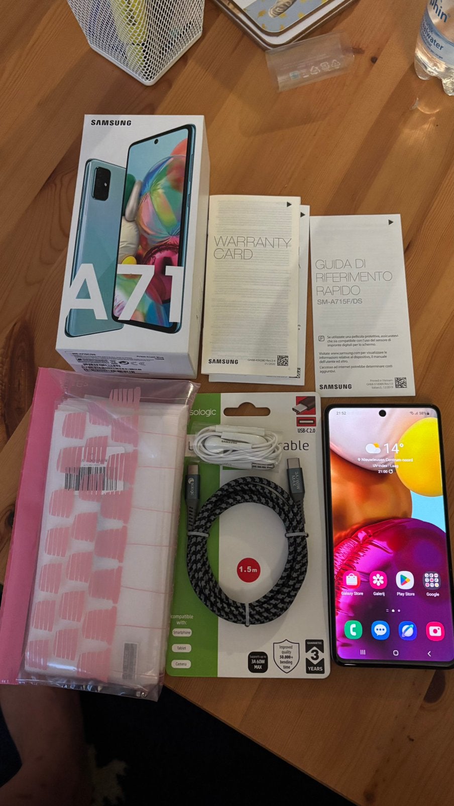Samsung galaxy A71, Telecommunicatie, Mobiele telefoons | Samsung, Zwart, Ophalen of Verzenden, Zo goed als nieuw, 128 GB
