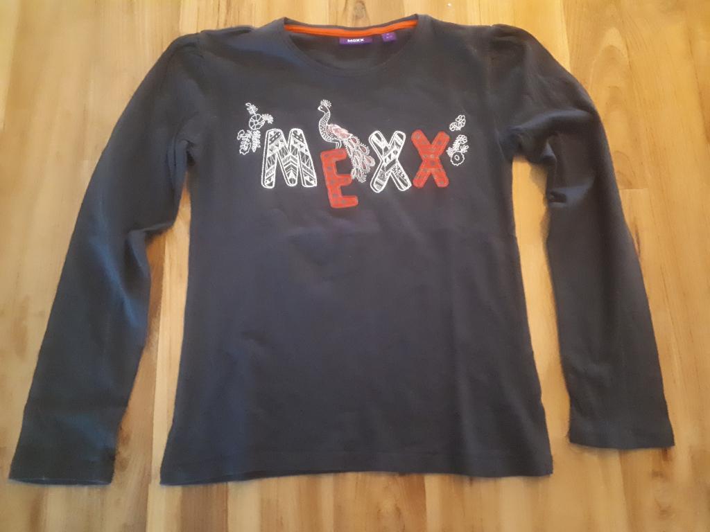 Donkerblauwe Mexx longsleeve, Kinderen en Baby's, Kinderkleding | Maat 134, Mexx, Meisje, Ophalen of Verzenden, Zo goed als nieuw