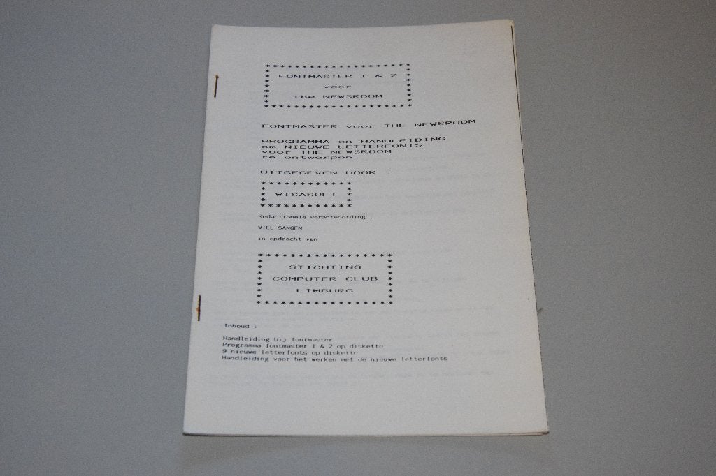 Commodore 64 (C64) : Fontmaster 1 & 2 (Handleiding), Ophalen of Verzenden, Commodore 64