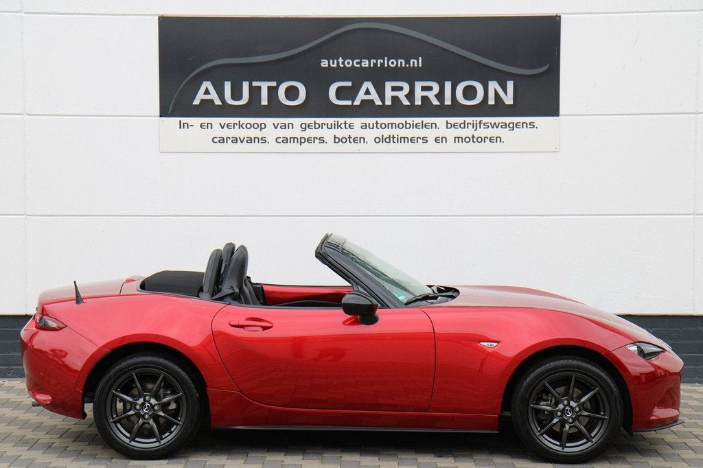 Mazda MX-5 1.5 SkyActiv-G 131 GT-M Navi Cruise Leder LED !, Achterwielaandrijving, Gebruikt, Zwart, 4 cilinders