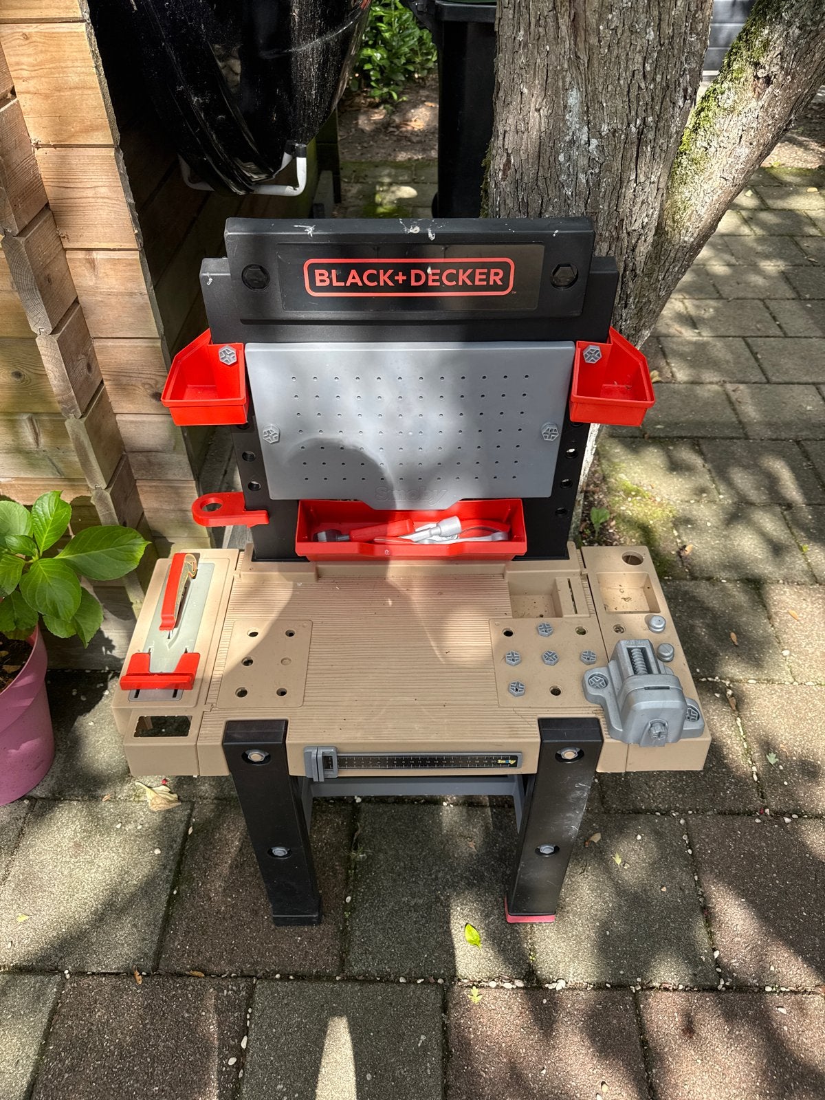 Kinder werkbank Black+Decker met gereedschap, Ophalen of Verzenden, Gebruikt, Bouwen