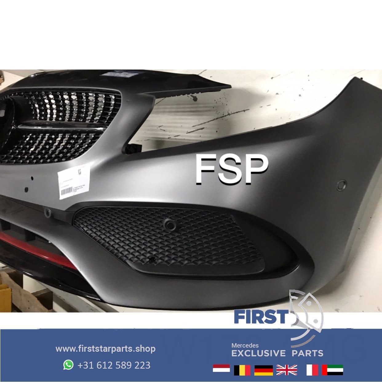 W176 Facelift AMG Voorbumper COMPLEET Mercedes A Klasse 2018, Gebruikt, -, Voor, Ophalen of Verzenden