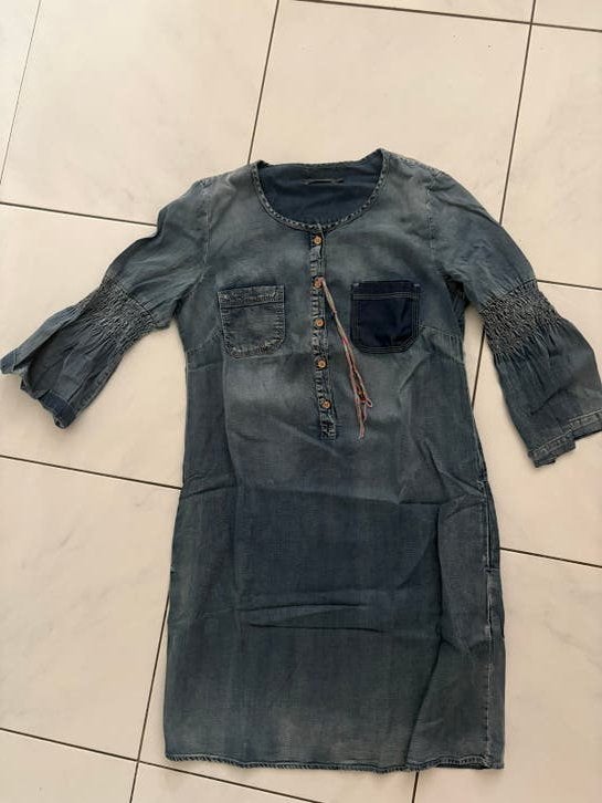 Geisha spijkerjurk maat M/38, Kleding | Dames, Maat 38/40 (M), Blauw, Ophalen of Verzenden, Gedragen