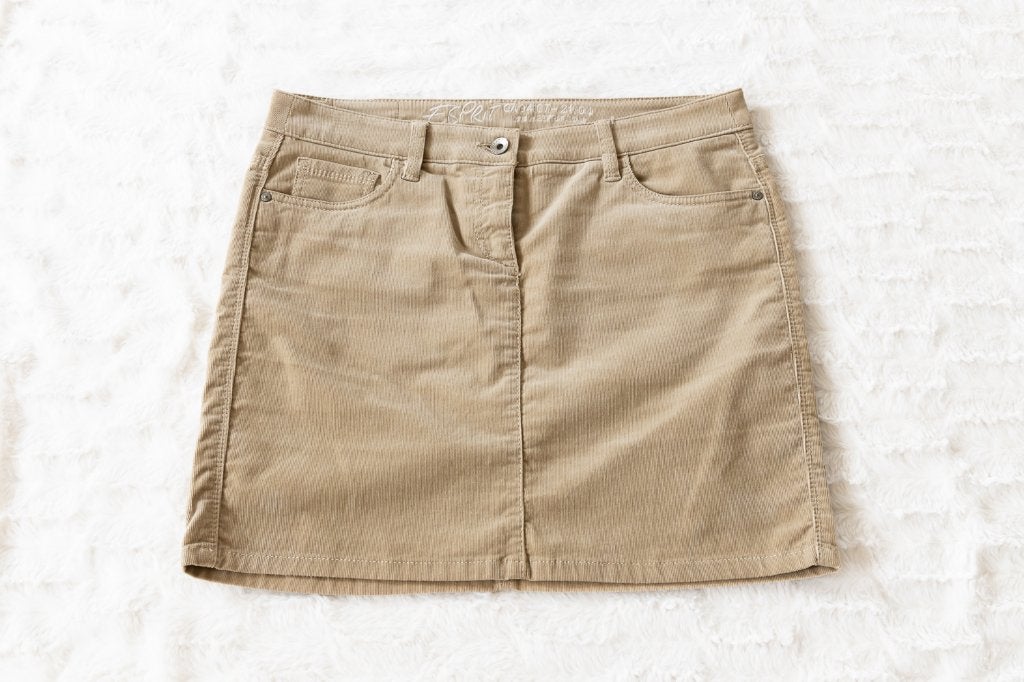 Esprit beige korte rok corduroy (rib) maat 38, Maat 38/40 (M), Beige, Ophalen of Verzenden, Zo goed als nieuw