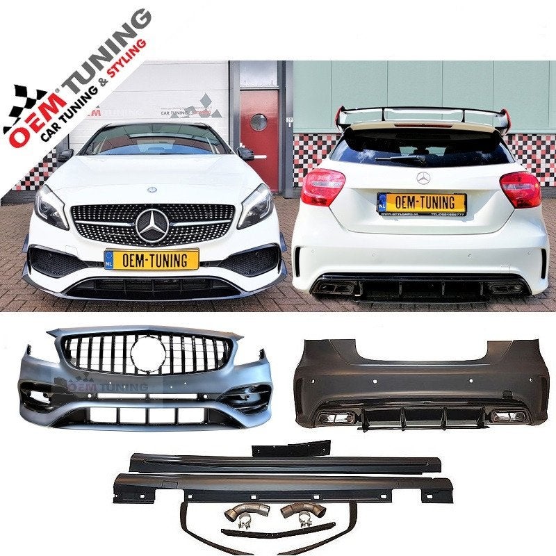 Bodykit A‑Klasse W176 A45 AMG Style 2012‑2018 met GTR Grille, Ophalen of Verzenden