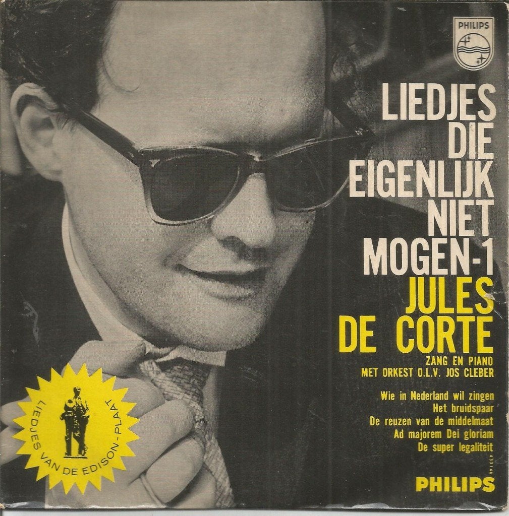 Jules de Corte – Liedjes Die Eigenlijk Niet Mogen - 1 (1962), EP, 7 inch, Ophalen of Verzenden, Zo goed als nieuw