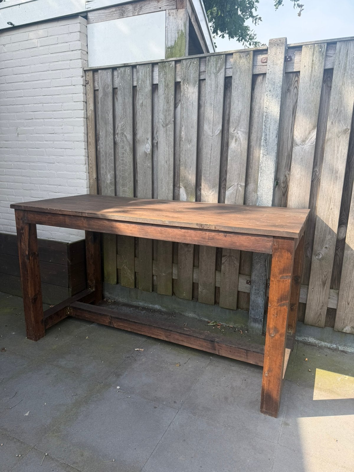 Tuintafel/bartafel, Ophalen, Zo goed als nieuw, Rechthoekig, Hout
