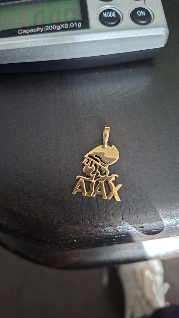 Gouden ajax hanger, Ophalen, Zo goed als nieuw, Goud, Goud