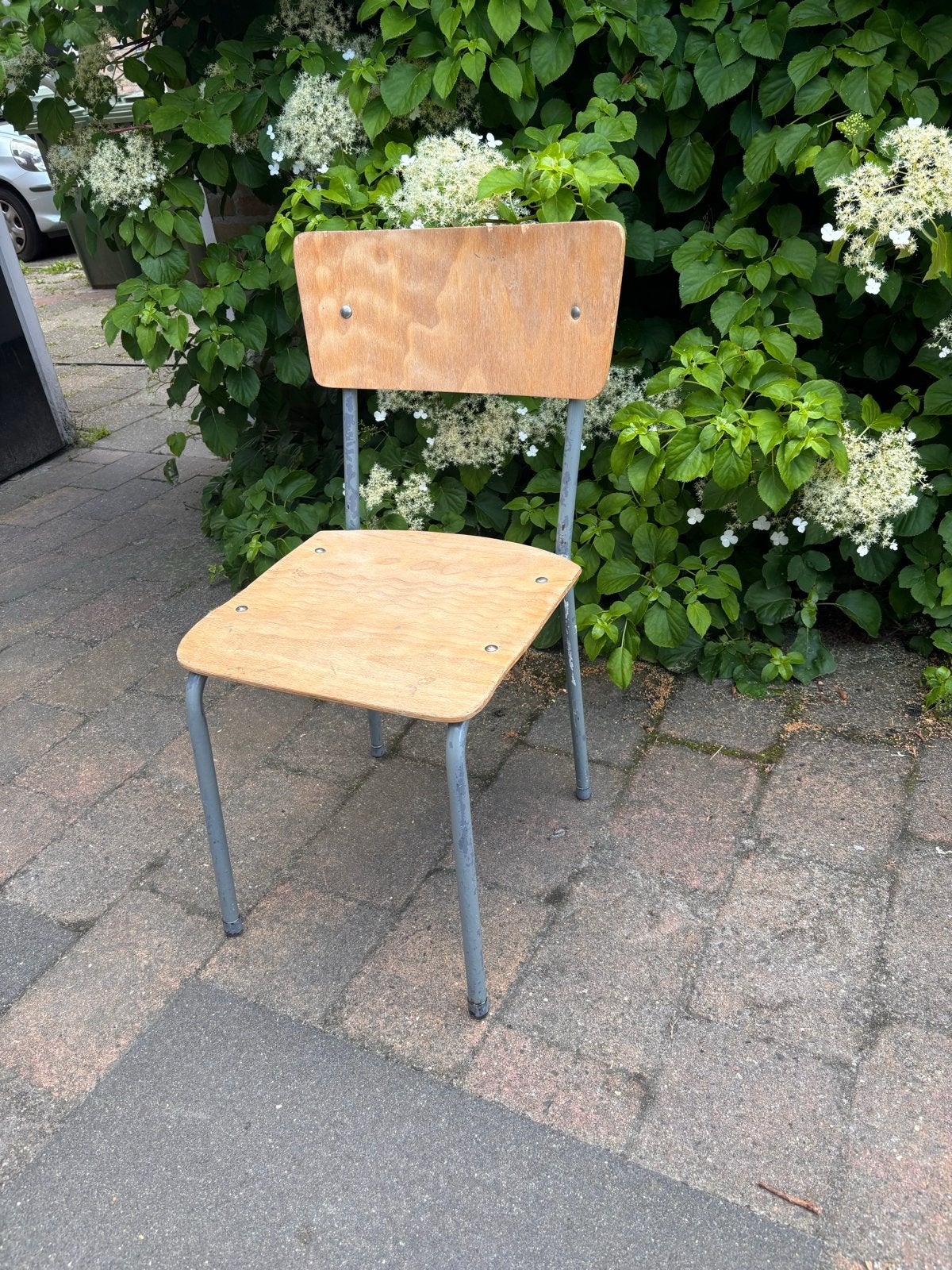 Vintage schoolstoel / eetkamerstoel, Ophalen