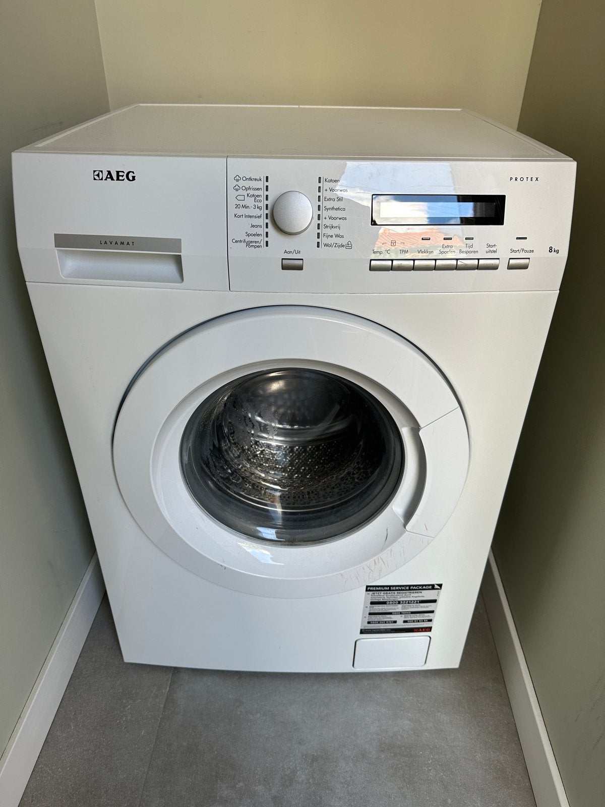 AEG Lavamat Protex 8kg L73484NGL Wasmachine, Ophalen, 1200 tot 1600 toeren, Gebruikt, 8 tot 10 kg
