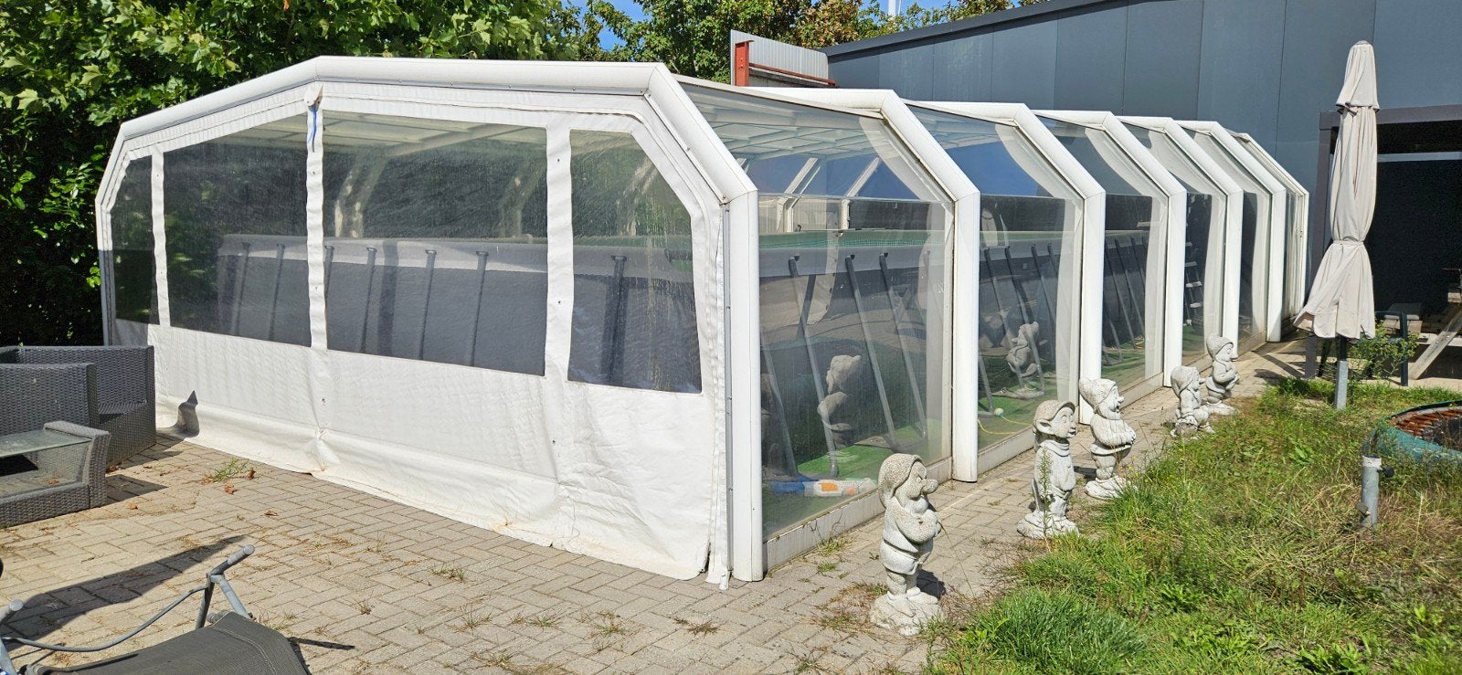 Intex zwembad met koepel en apparatuur, 300 cm of meer, Rechthoekig, Ophalen, 120 cm of meer