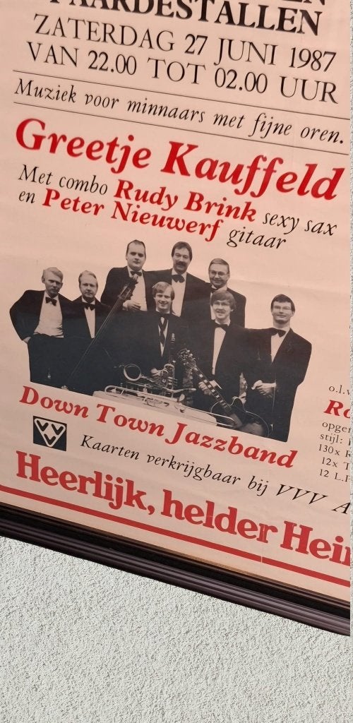 Poster voor Jazz at the Castle met o.a. Greetje Kauffeld., Verzamelen, Ophalen, Gebruikt, ., .