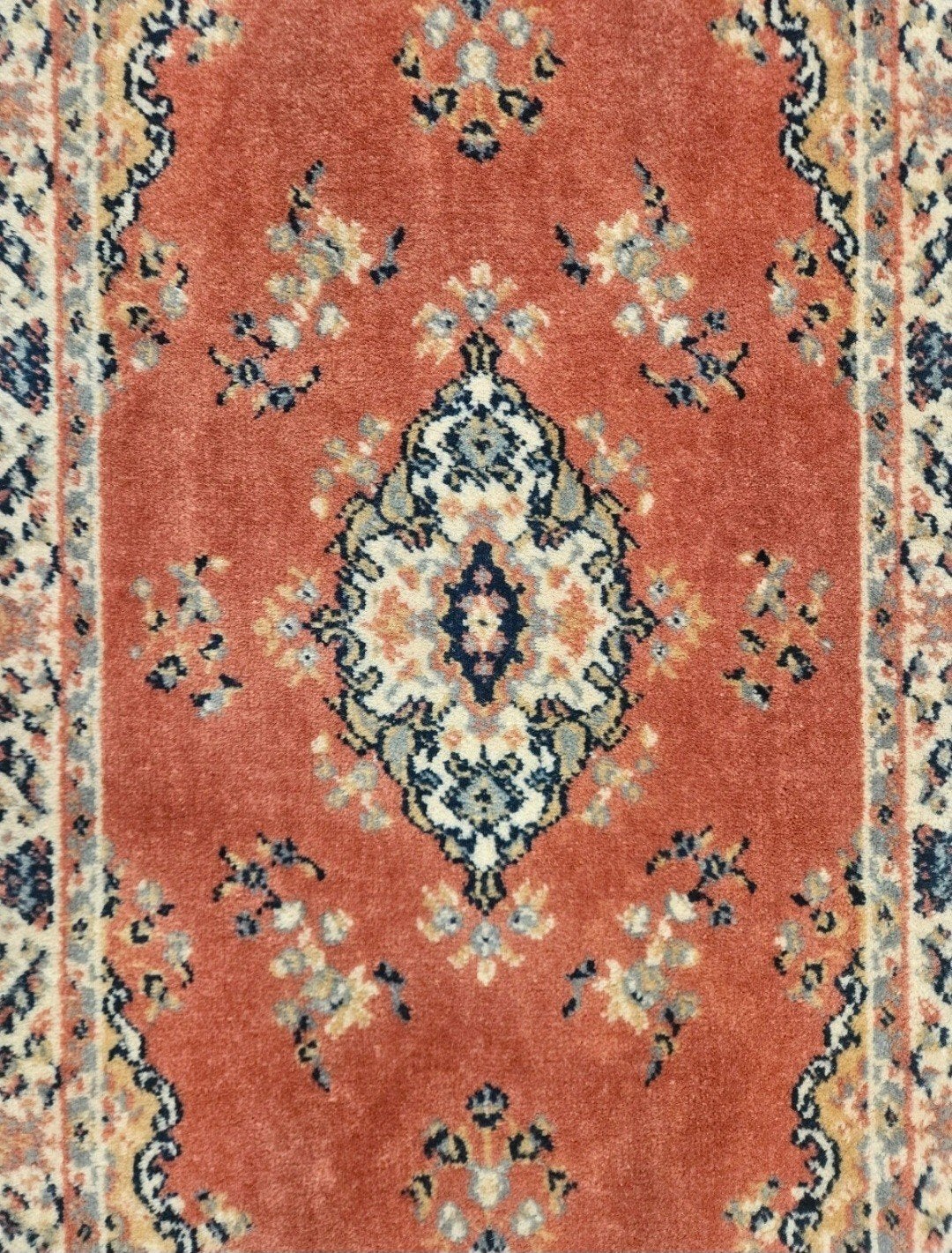Vintage oosters wol vloerkleed Imperial pink 61x117cm, Klassiek, Traditioneel, Oosters, 100 tot 150 cm, Blauw, Www.hypepopup.nl