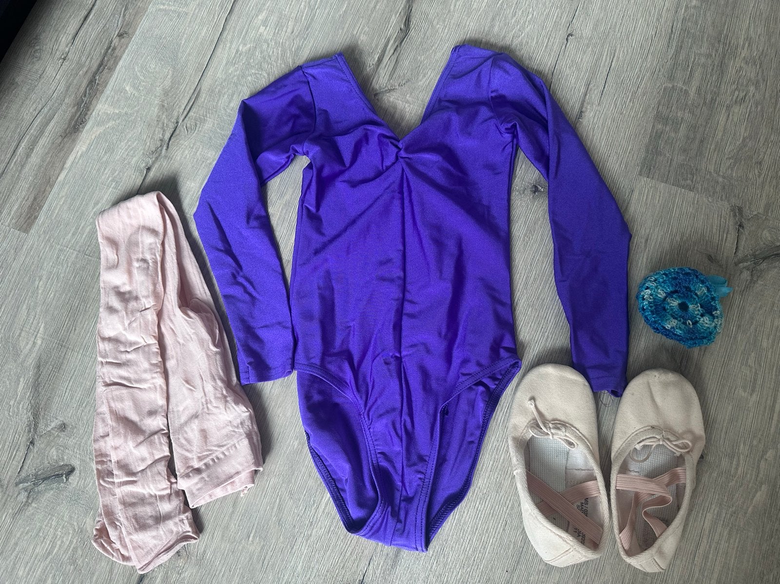 Turnpakje met balletschoenen en panty, Paars, Overige typen, Ophalen of Verzenden, Maat 34 (XS) of kleiner