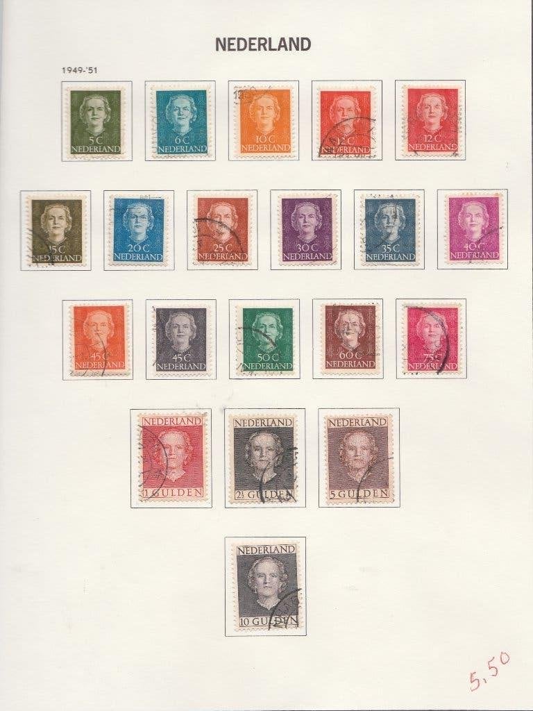 no  44  Neder;land 2 serie ;s, Ophalen of Verzenden, Gestempeld