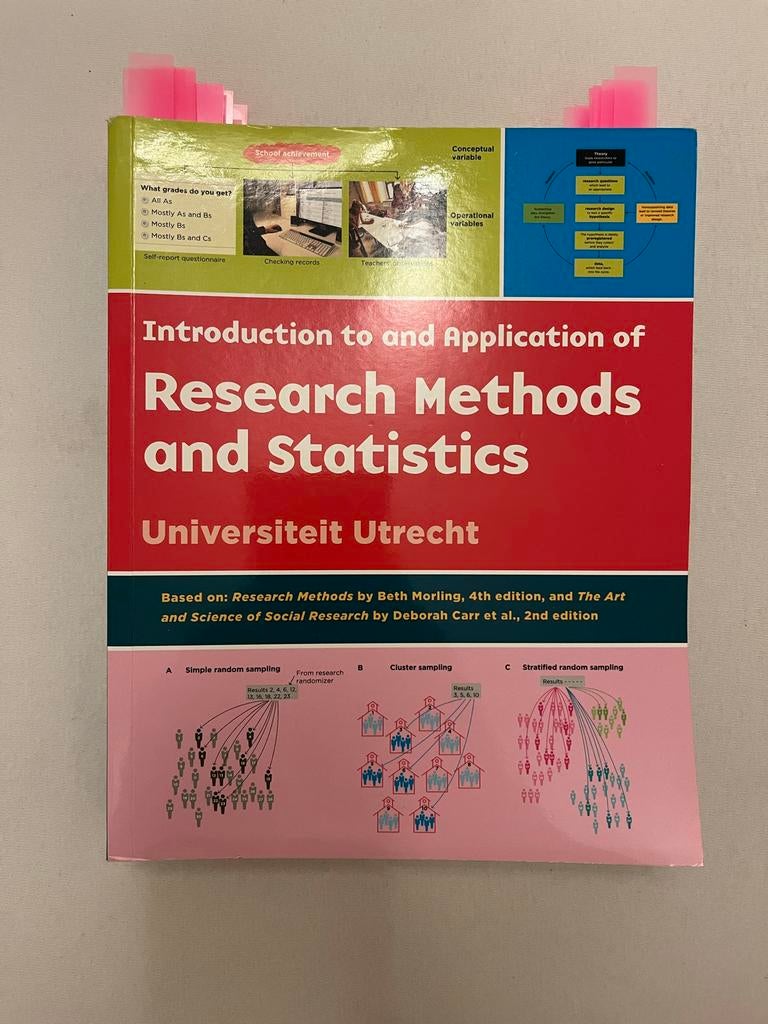 Onderzoeksmethoden en Statistiek - Universiteit Utrecht, Ophalen of Verzenden, Gamma, Zo goed als nieuw, WO