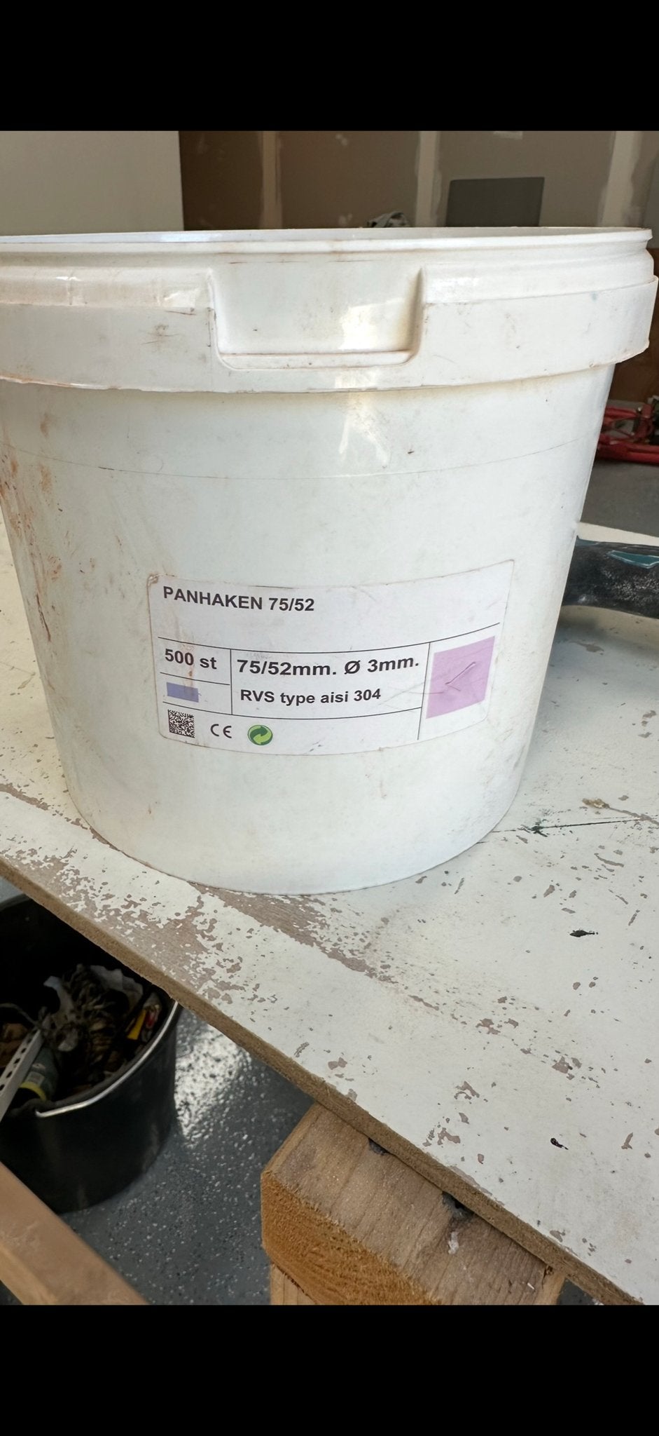 Nieuwe RVS panhaken 75 x 52 mm - ~265 stuks, Ophalen, 50 tot 100 mm, Overige typen, Nieuw