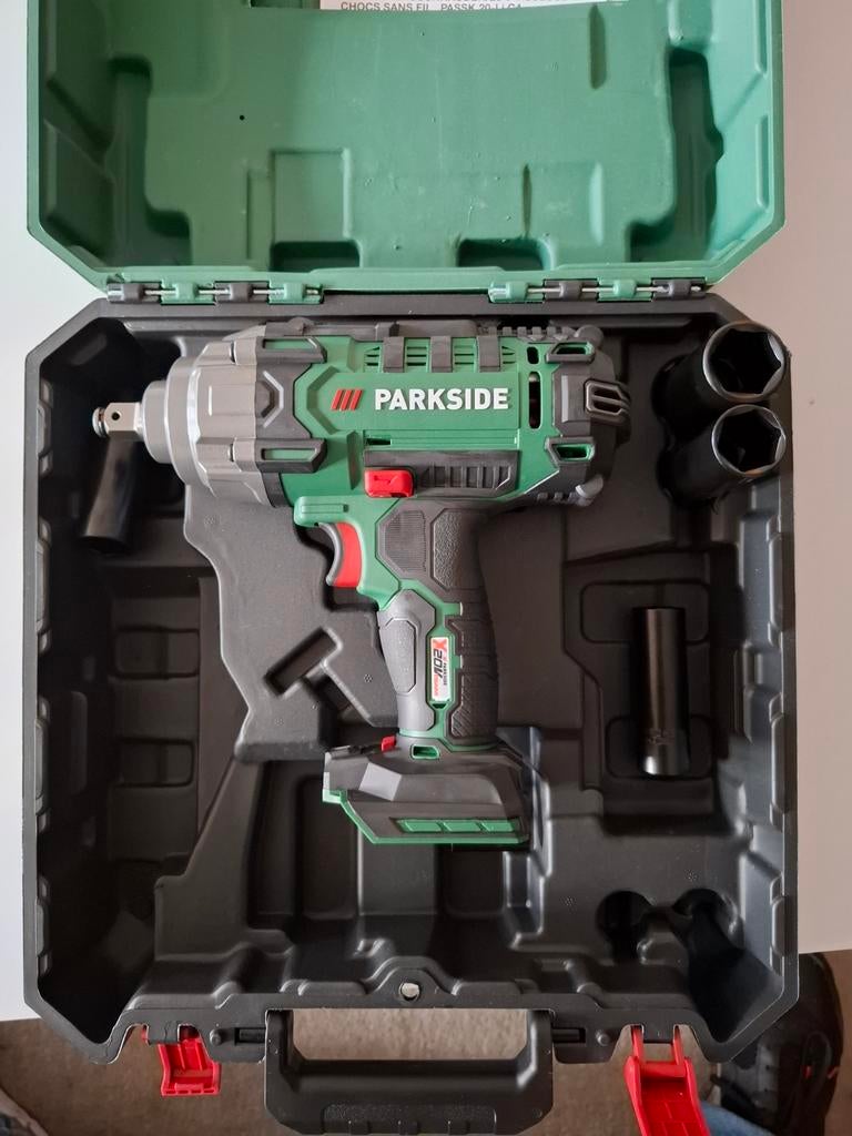 Parkside Accu-slagmoersleutel 20V met 4 dopsleutels - 400NM, Ophalen of Verzenden, Nieuw