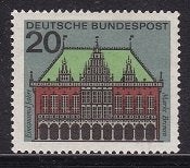 1955 - West Duitsland michel 425 met plakkerrest , Bremen ,, Verzenden, BRD, Postfris