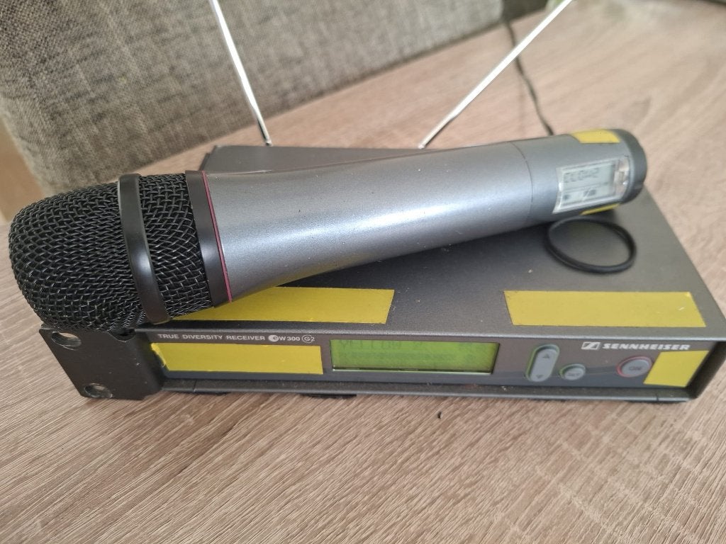 Zendermicrofoon Sennheiser EW300 G2+E865 highQ condenser Mic, Ophalen, Gebruikt, Zangmicrofoon, Draadloos