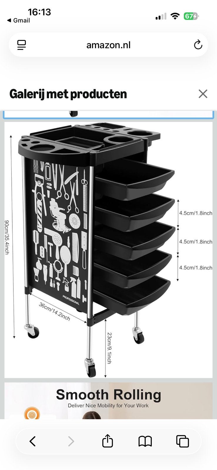 Nieuwe Kappers Trolley / Kappers Tafel - Ongebruikt, Ophalen of Verzenden, Nieuw