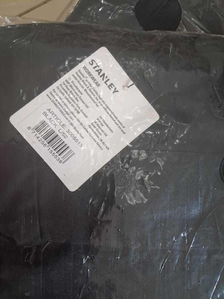 Stanley Workwear Zwart Overall Maat L/52 Nieuw, Ophalen of Verzenden