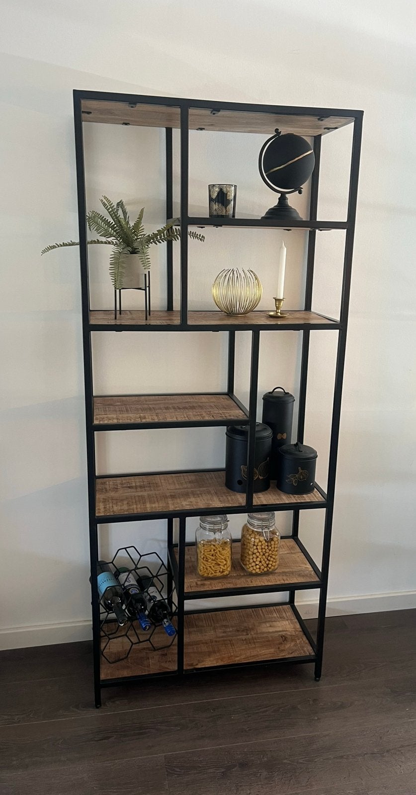 Kast en wandplank mangohout, Huis en Inrichting, Ophalen, Zo goed als nieuw